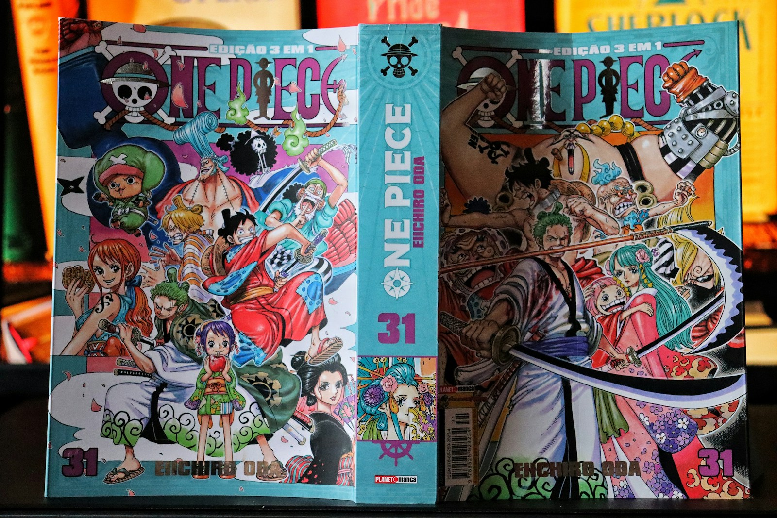 One piece manga volume 31 is open.